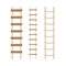 Three rope ladders on a white background.