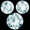 Three round diamonds