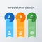 Three rounded bookmark infographic template design. Business concept infograph with 3 options, steps or processes. Vector