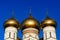 Three Russian orthodox domes