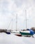 Three Sailboats in Winter