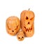 Three scary jack lanterns.