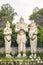 Three Sculptures found inside the Garuda Wisnu Kencana Cultural Park