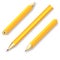 Three simple stationery pencil in different angles.