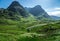 Three Sisters mountains in Glancoe Valley, Scotland, UK