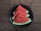 Three slice of watermelon