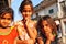 Three slum girls in Ahmedabad, Gujart