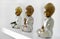 Three small decorative Buddha figurines