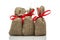 Three small gift sacks