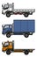 Three small trucks