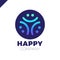 Three Smile People Logo - Happy Community icon