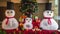 Three snowman as Christmas decoration