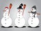 Three Snowmen illustration