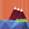 Three snowy peaks vector illustration