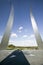 Three soaring spires of Air Force Memorial at One Air Force Memorial Drive, Arlington, Virginia in Washington D.C. area