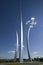 Three soaring spires of Air Force Memorial at One Air Force Memorial Drive, Arlington, Virginia in Washington D.C. area