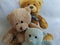 Three soft teddy bears toys for children