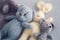 Three soft toy bears