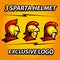 three spartan helmet exclusive mascot for sports and esports logo