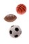 Three sports balls