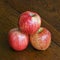 Three Stacked Gala Apples