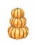 Three stacked pumpkins.