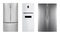 Three stainless steel refrigerators