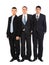 Three standing young businessmen