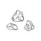 Three stones sketch vector illustration hand draw