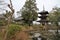 Three story pagoda and pond of Hokki ji