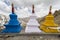 Three stupas (gompas)