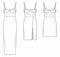 Three styles Bustier Bodycon Dress fashion flats