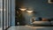 three stylish anthracite grey metal pendulum lamps, emitting a warm, bright light and accented with sleek metal rims