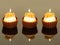 Three sweet aroma candles