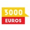 Three thousand euros advertising sticker