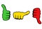 Three thumbs icon