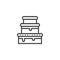 Three tier cake line icon