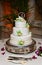 Three Tier Wedding Cake with flowers