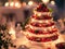 Three Tiered Cake With Decorative Lights