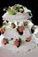 Three tiered wedding cake