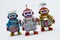 Three Tin Toy Robots