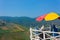 Three Tourists Sit On Viewpoint Of Phu Thap Boek --- Tourist Attraction In Petchabun, Thailand