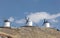 Three traditional spanish windmills