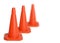 Three traffic cones