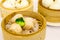 Three transparent shrimp dumplings