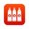 Three tubes with paint icon digital red