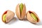 Three turkish red pistachios Antep Fistigi peeled green nuts v