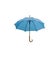 Three umbrella on white background. Isolated blue umbrella