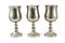 Three vintage silver plated goblets