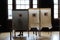 Three Voting Booths on Election Day